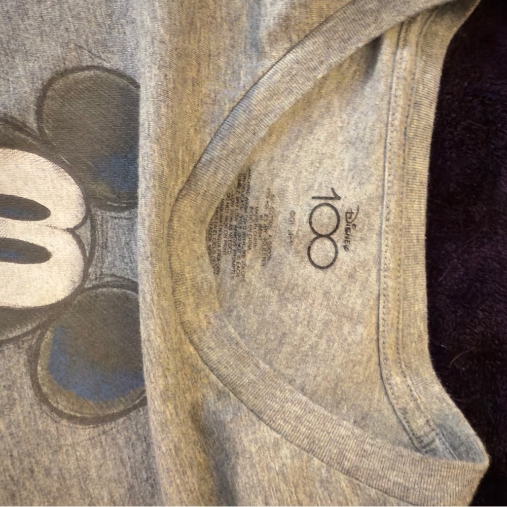 Disney 100 year celebration‎ Mickey Mouse Gray T-Shirt - Picture 4 of 4